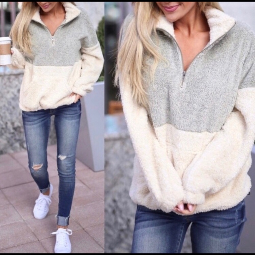FUZZY QUARTERZIP